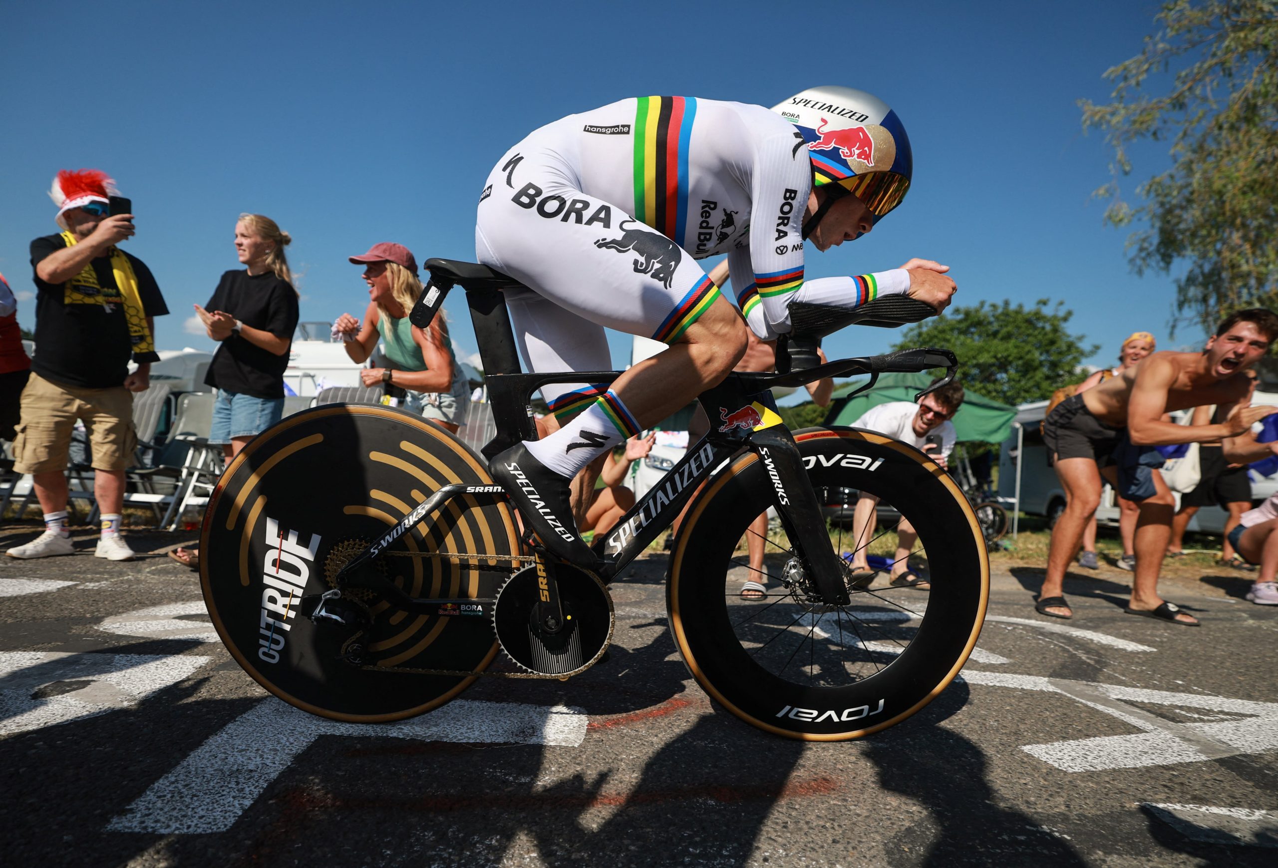 Evenepoel derrota a Pogacar en la contrarreloj del Tour de Francia
